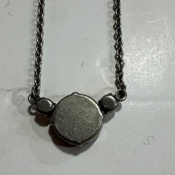 Sabika Silver Tone Necklace with Pink Pendant - Picture 10 of 14